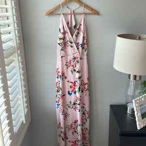 Lush Floral Maxi V Neck Dress‎